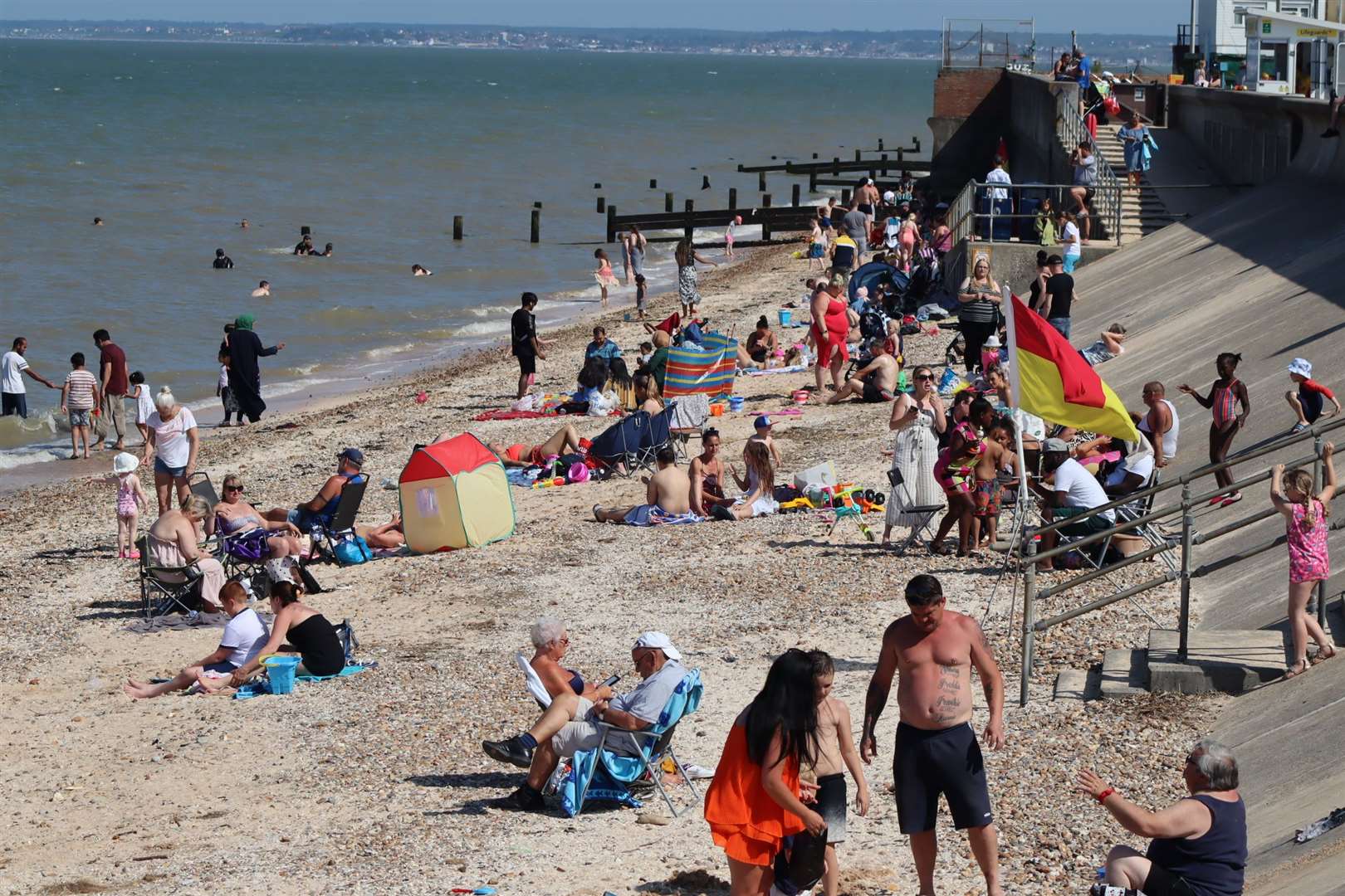 Day-trippers at Leysdown on the Isle of Sheppey