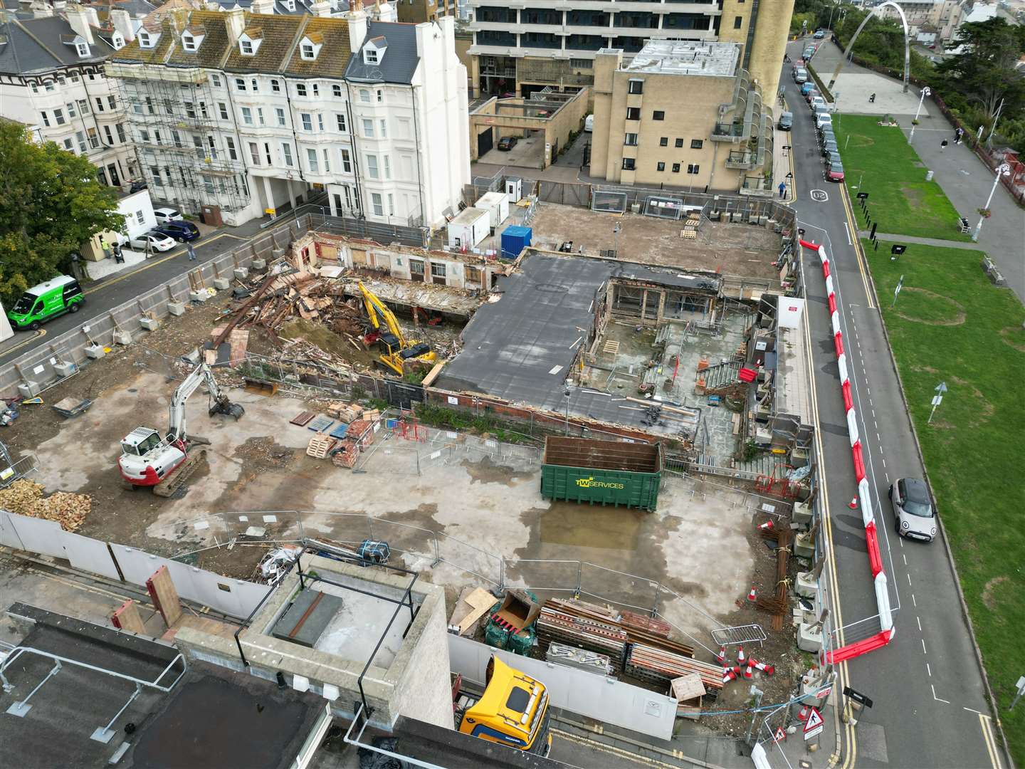 Demolition work occurred at the Leas Pavilion in Folkestone in October 2022. Picture: Barry Goodwin