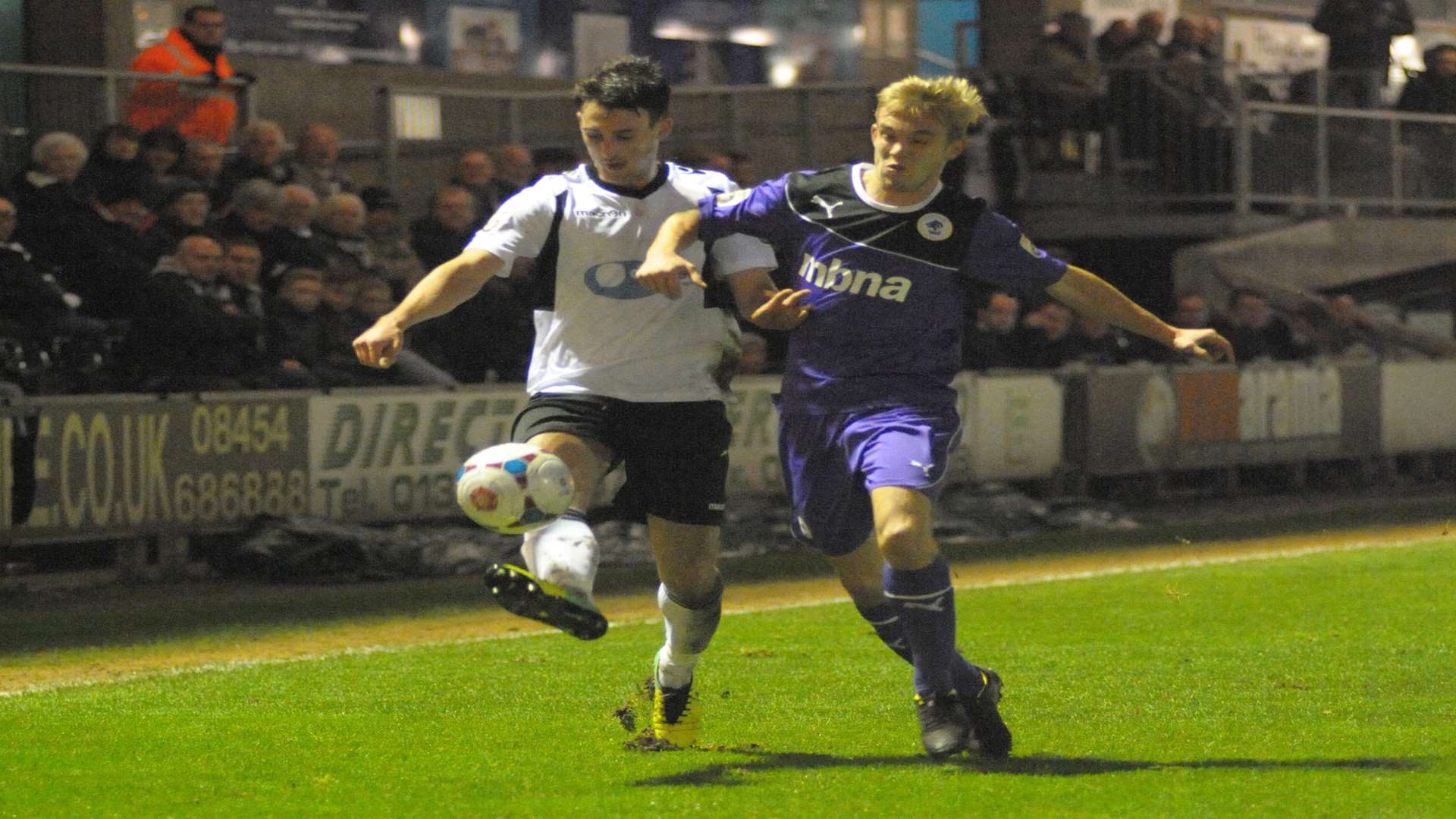 Callum Driver on the ball for Dartford Picture: Steve Crispe