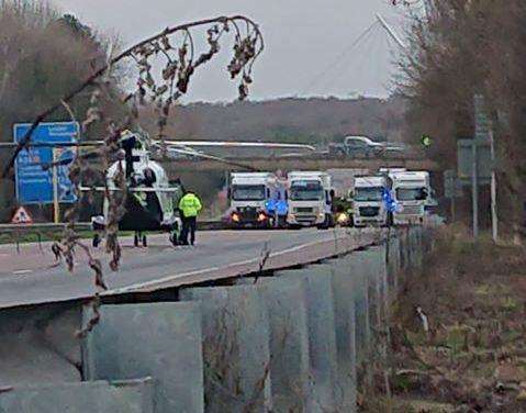 The air ambulance on the M20 (6717688)