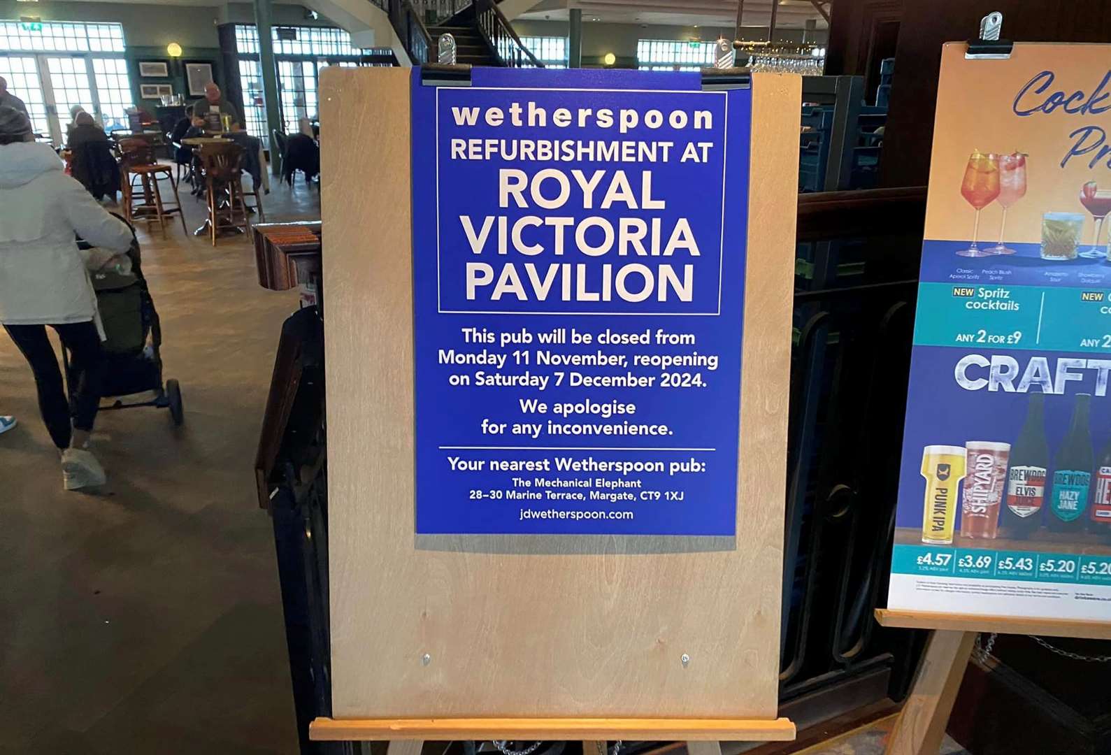 The Royal Victoria Pavilion in Ramsgate is shut for a £750,000 refurbishment. Photo: Matt Lynch