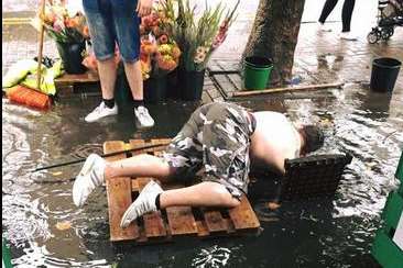 There were big floods at Peter's Produce in Herne Bay