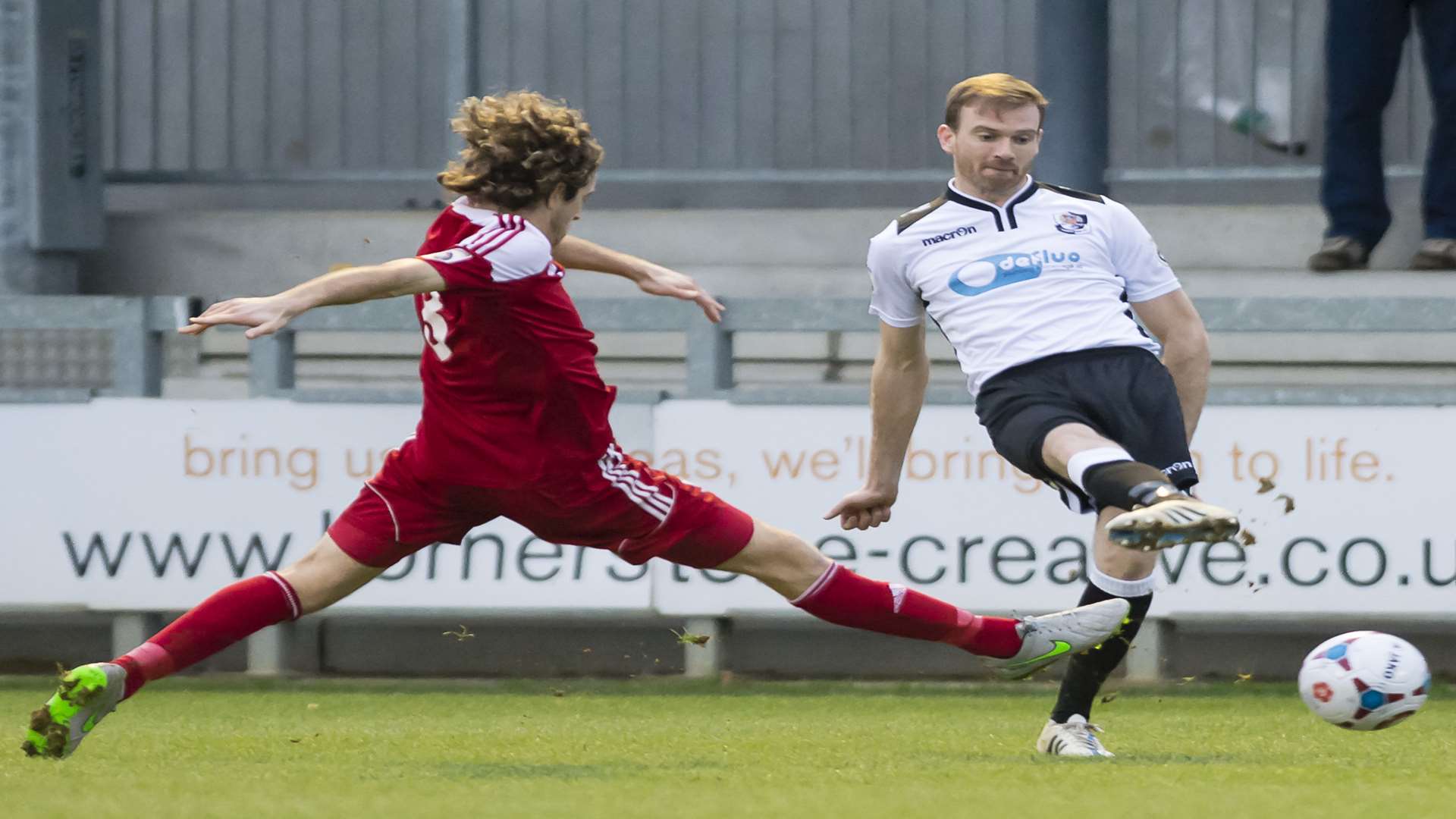 Action from Dartford's FA Trophy defeat against Whitehawk last season Picture: Andy Payton