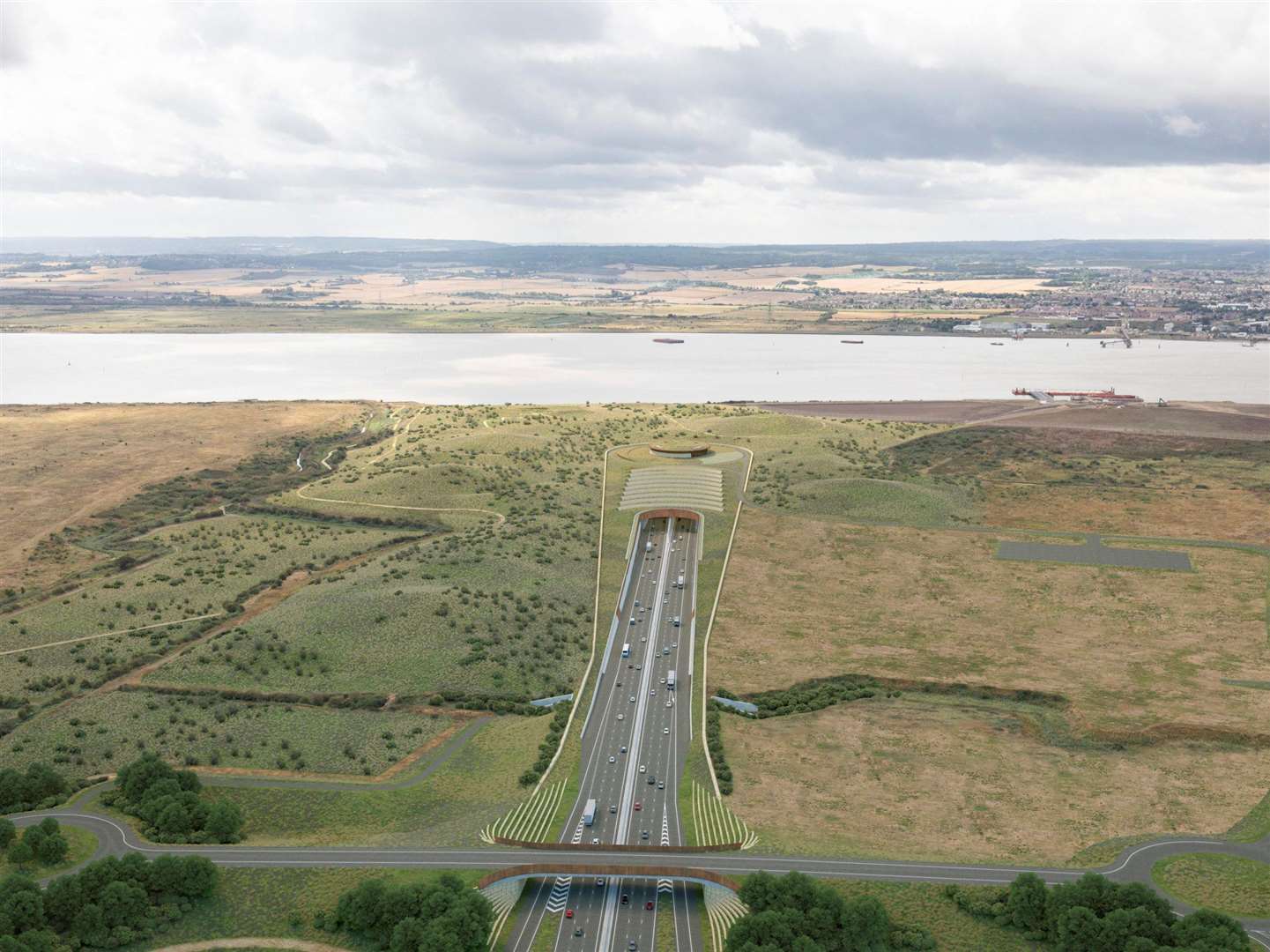 How the Lower Thames Crossing will look. Credit: Highways England