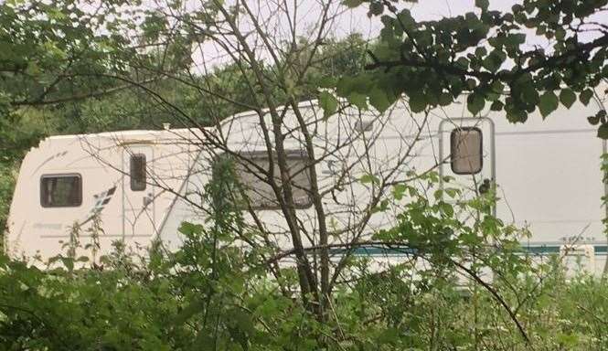 Caravans on the site off Birling Road, Leybourne