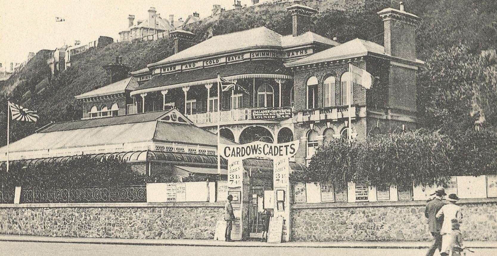 Victoria Pier and the swimming baths in Folkestone