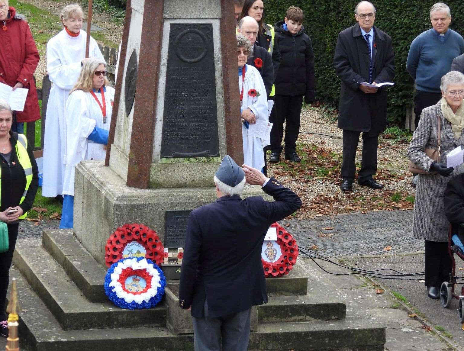 People saluted and wreaths were laid. Picture: Jane Armstrong