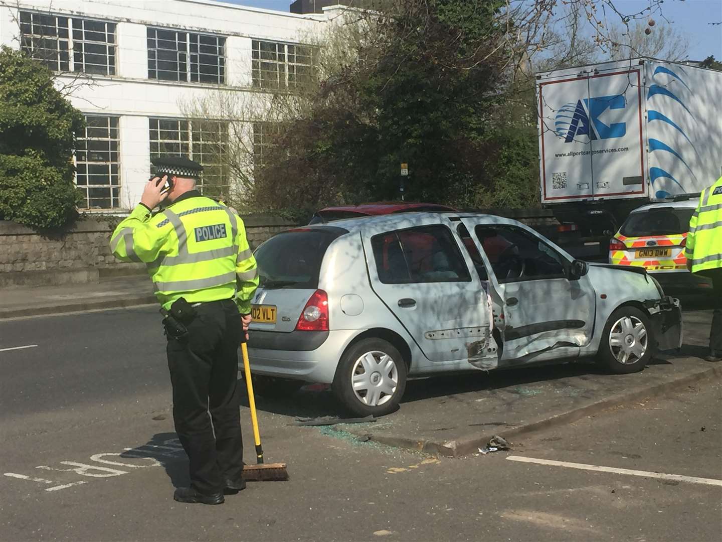 Police and paramedics rushed to the scene