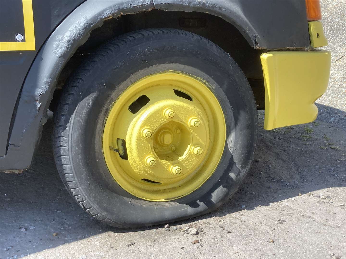 The vans were parked in Swale council's car park. Picture: John Nurden