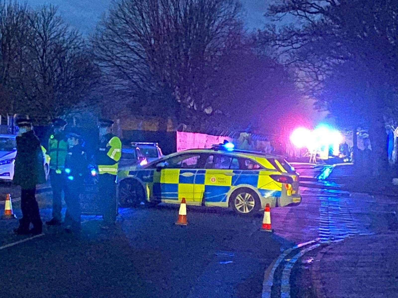 Police at the scene outside the barracks. Photo: Barry Goodwin