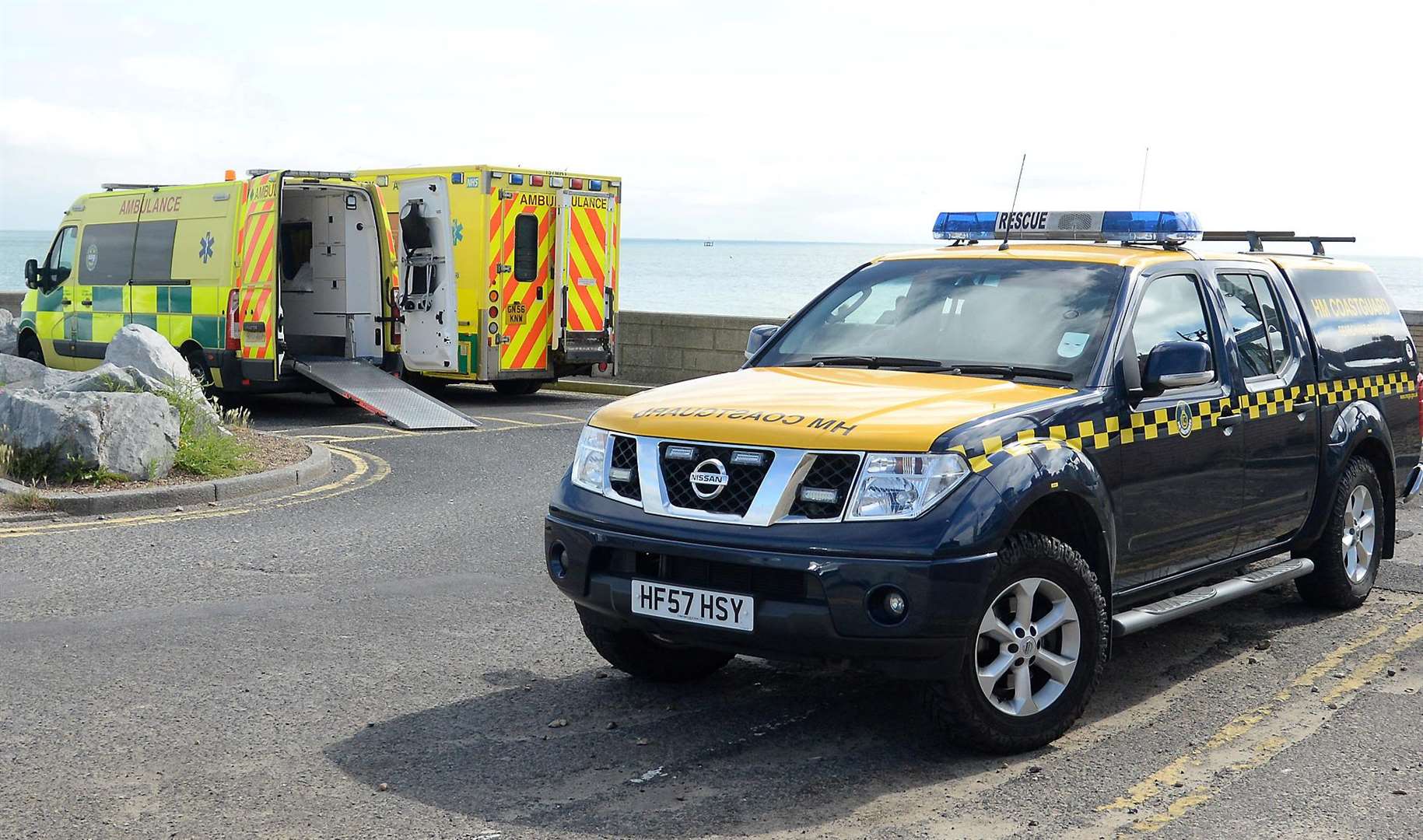 Ambulance crews were called to the scene