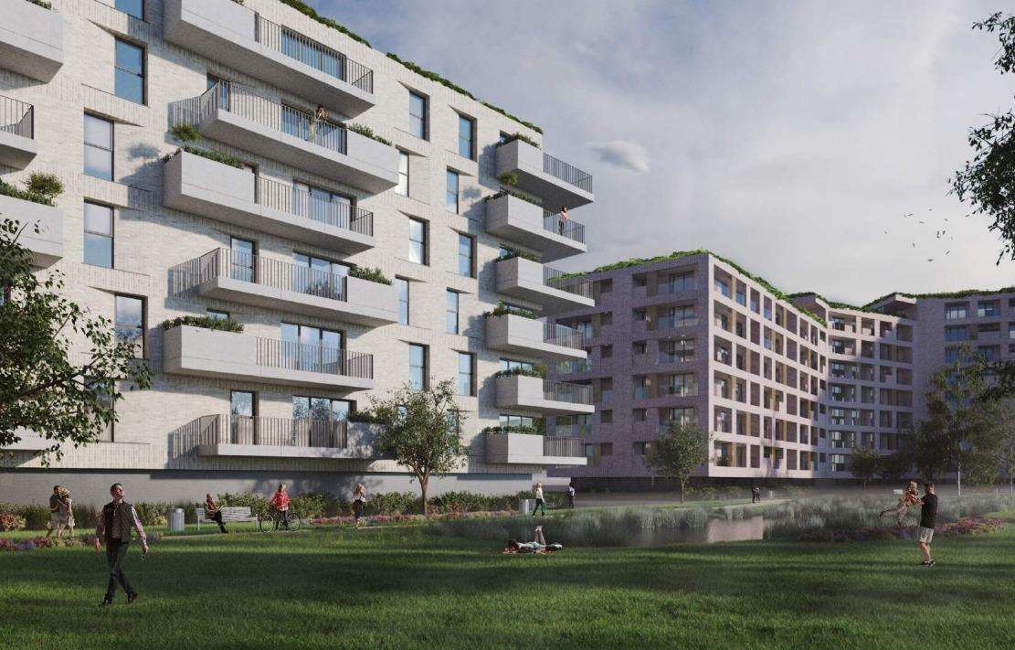 Four apartment blocks are proposed as part of the scheme