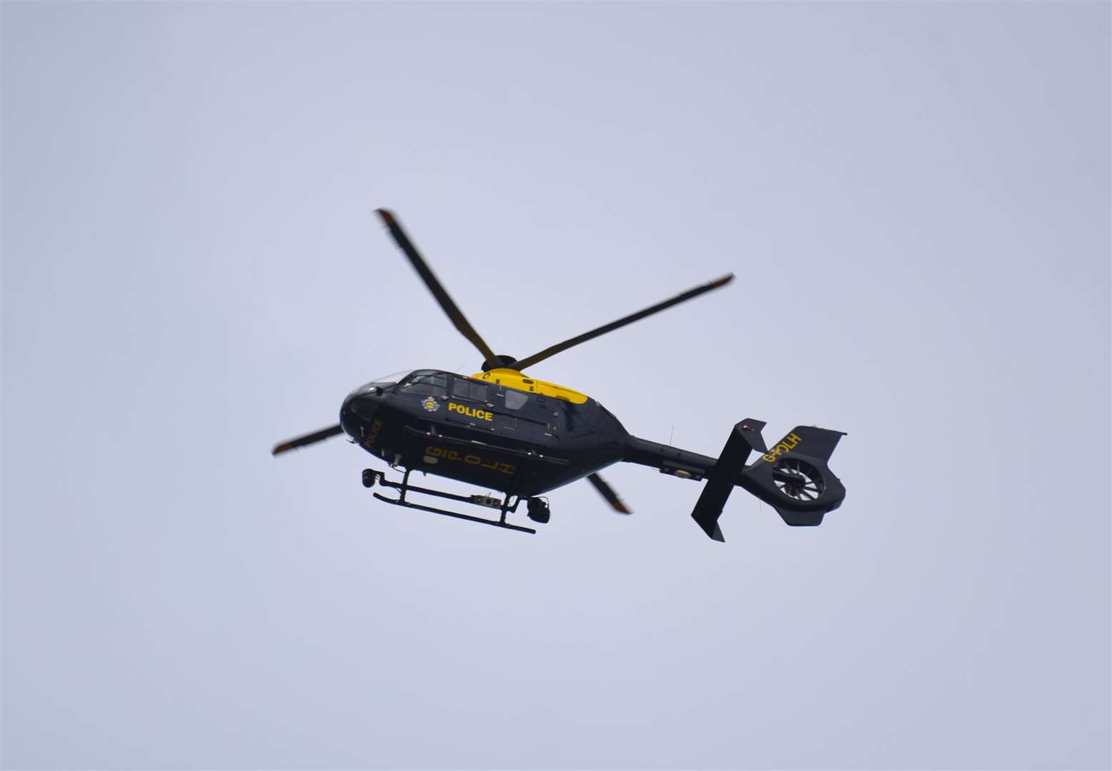 A police helicopter was seen searching the Thanington area of Canterbury. Stock image