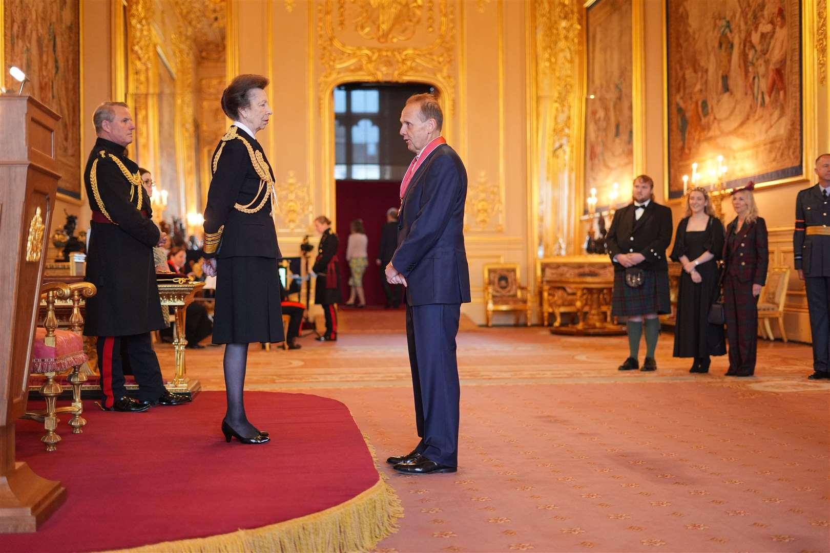 Alistair Phillips-Davies was made a Commander of the Order of the British Empire by the Princess Royal in November (Yui Mok/PA)