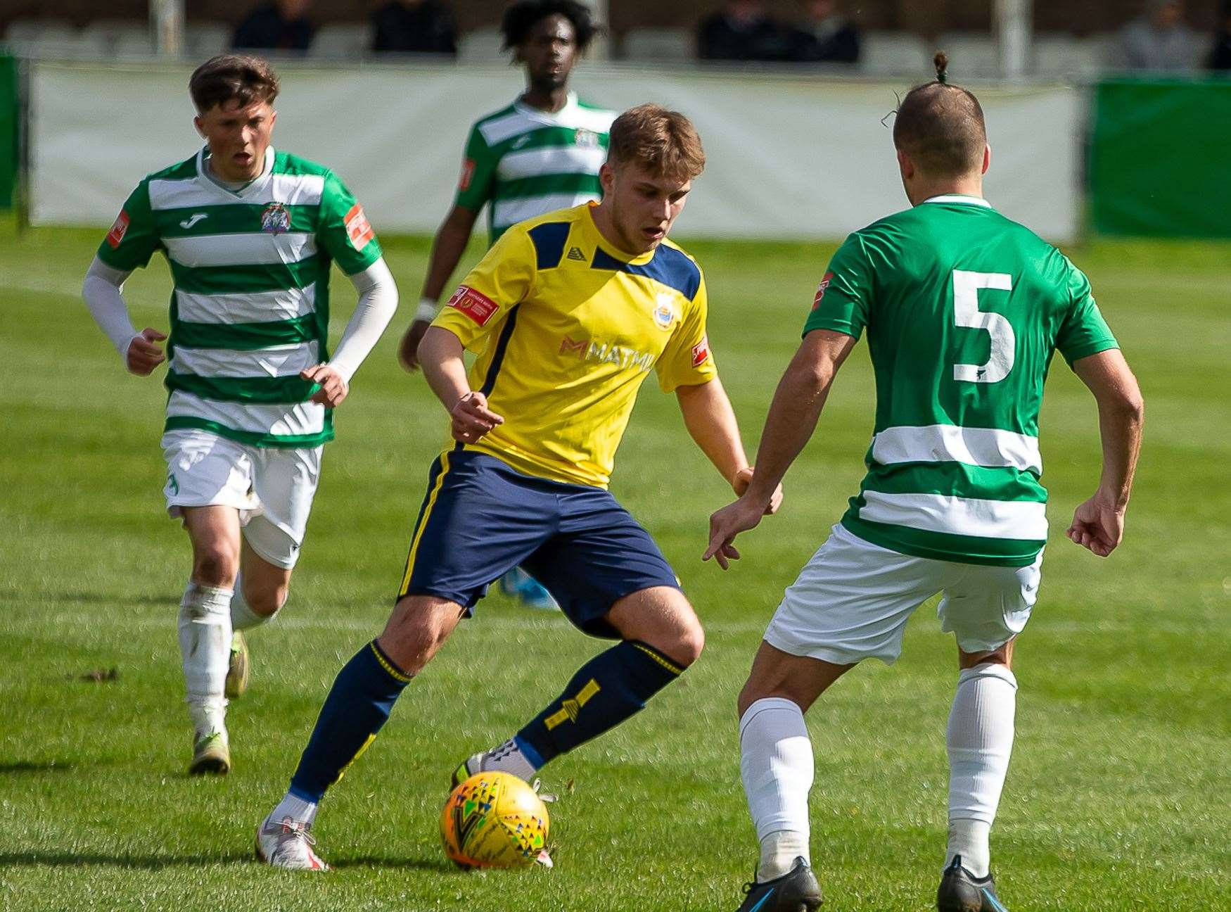 Jack Hanson on the ball. Picture: Les Biggs