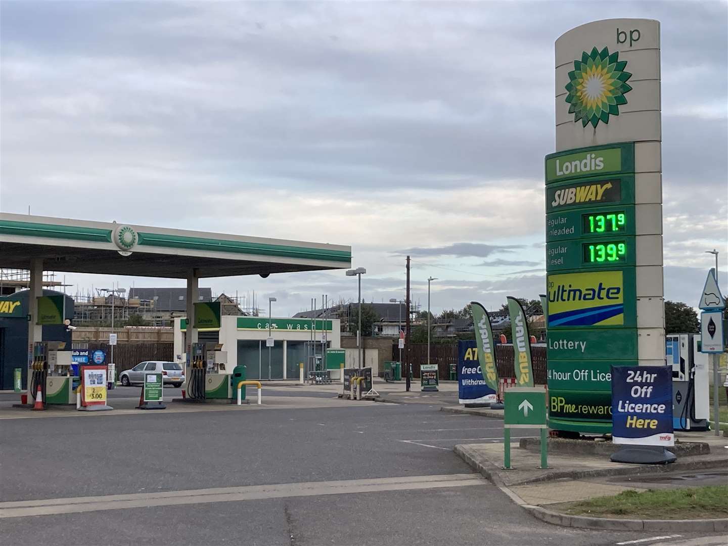 Closed: BP garage in Milton Regis in October 2021. Picture: John Nurden