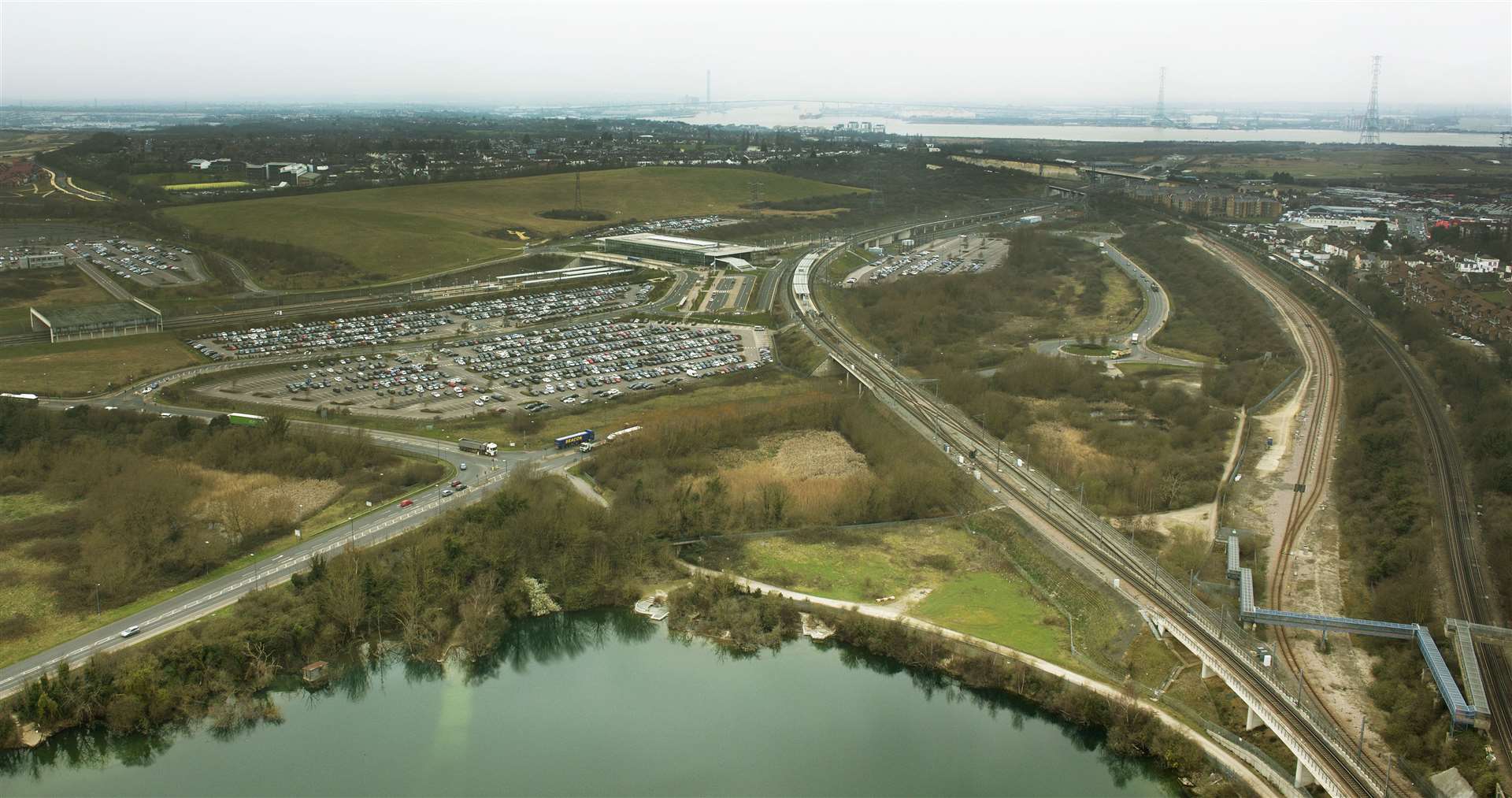 The land Ebbsfleet Central will be built on. Picture: Ebbsfleet Development Corporation (19441964)