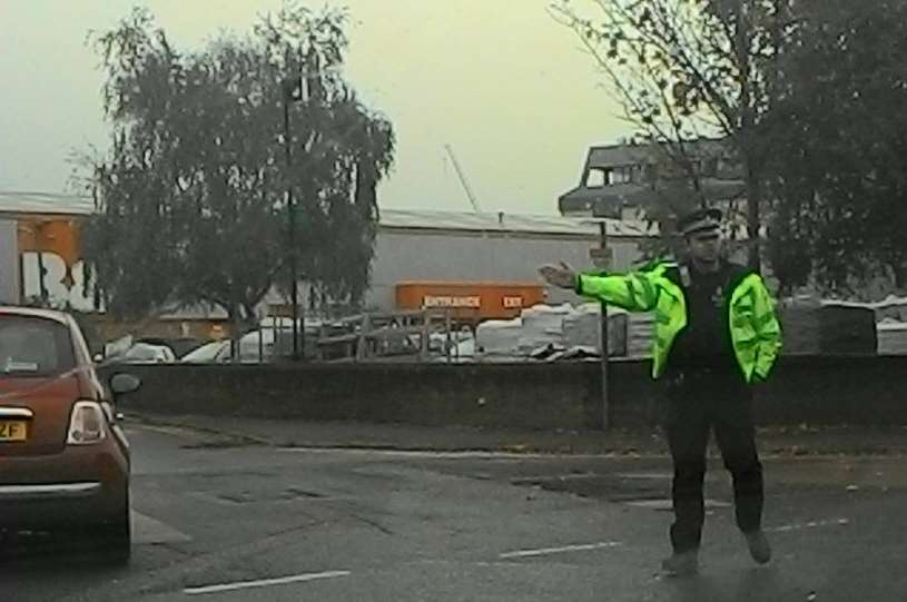 Police are now directing traffic along Hart Street and into the Hart Street entrance of Maidstone West station which is usually closed to traffic