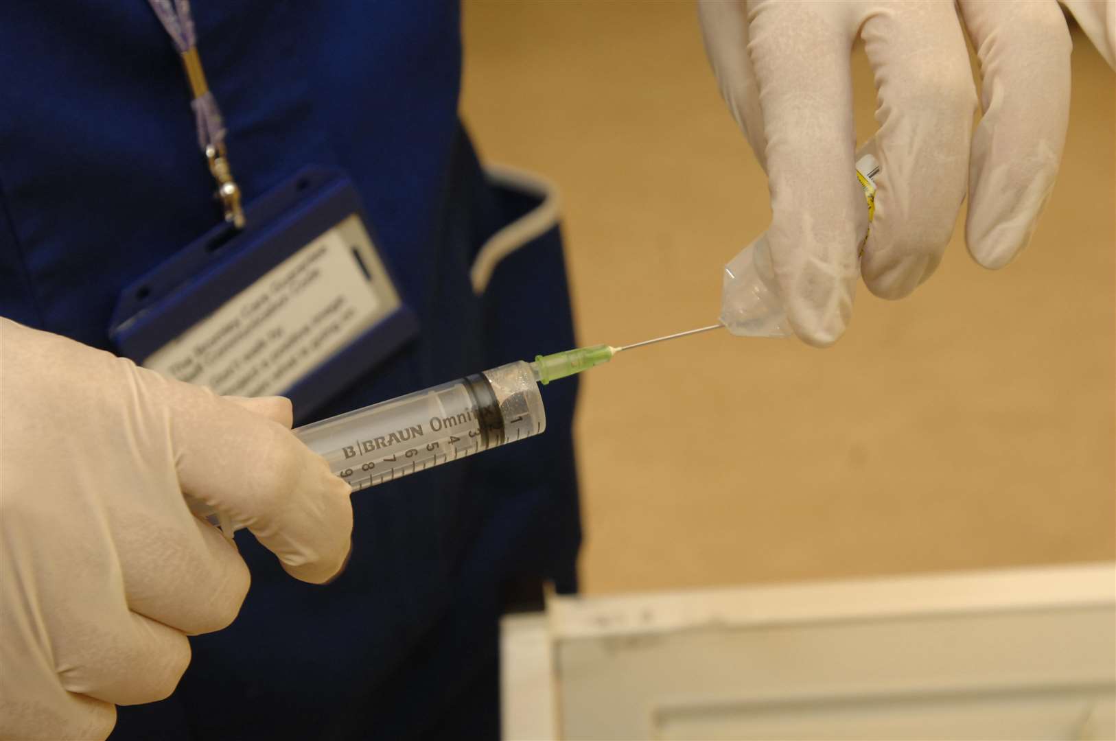 A nurse preparing medicines. Stock image