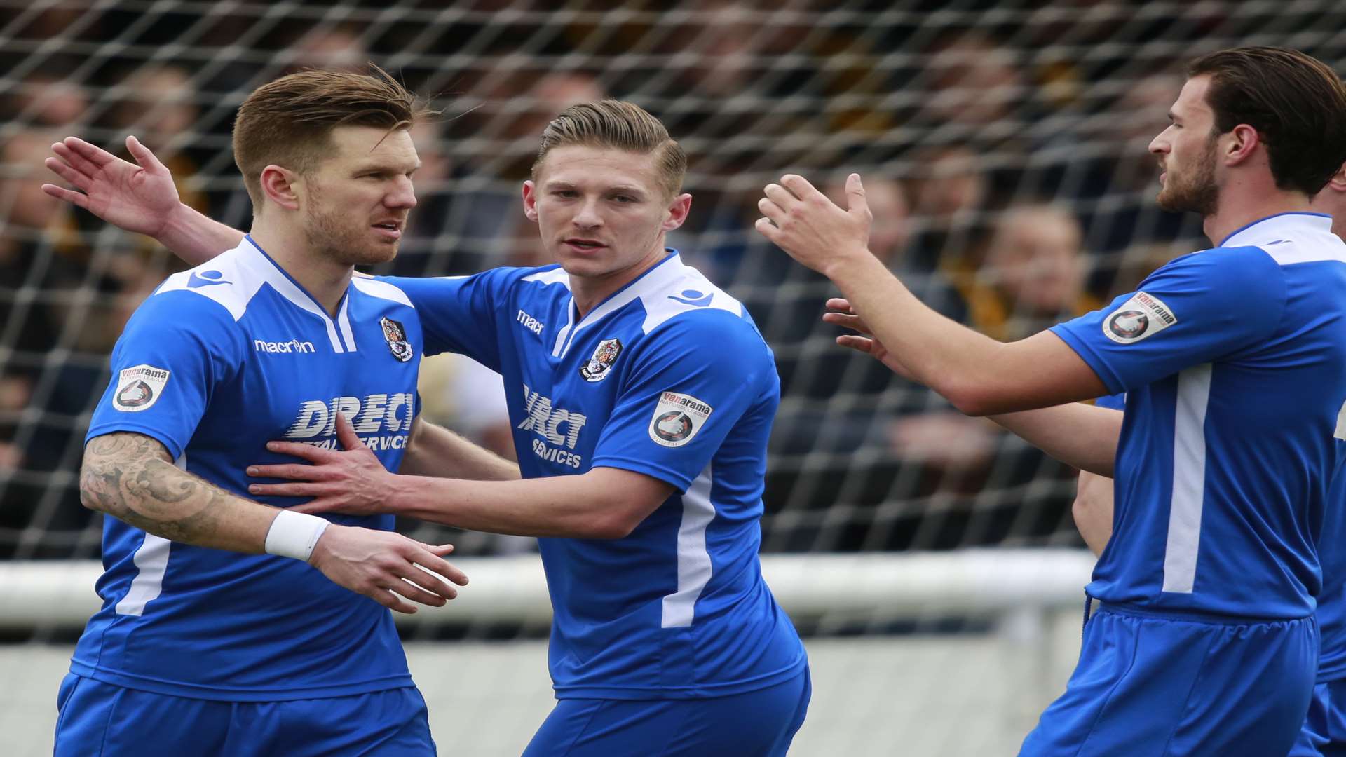 Elliot Bradbrook (left) has scored 17 goals for Dartford this season Picture: Martin Apps