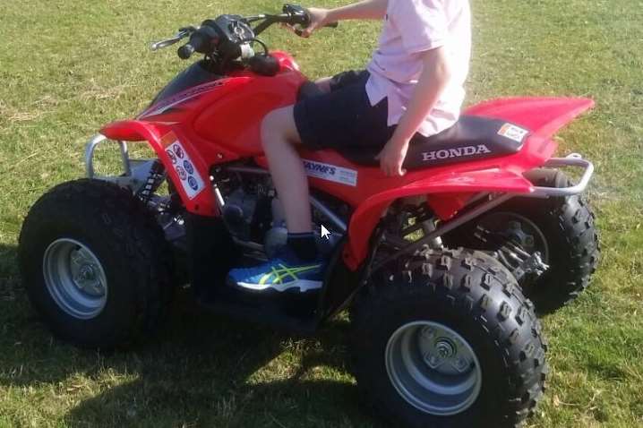 The stolen quad bike