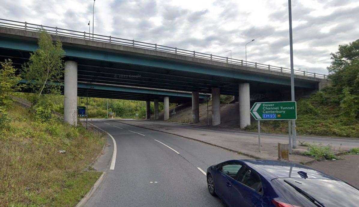 The Merrals Shaw Bridge on the M2 will be closed for essential works. Picture: Google