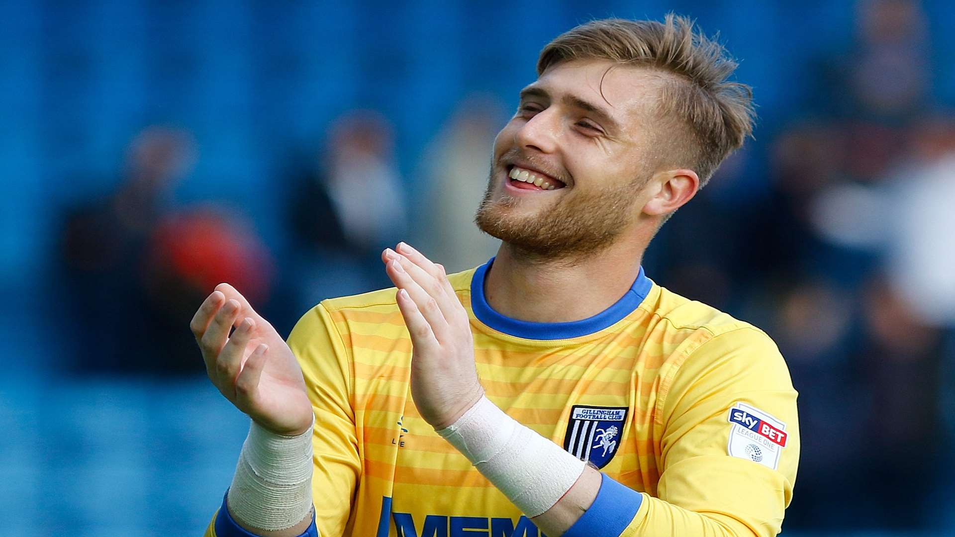 Tomas Holy does a lap of honour after Saturday's win over Charlton Picture: Andy Jones