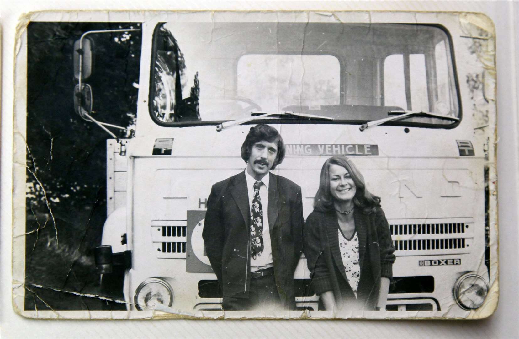 Gorden pictured with trainee Paula in 1974