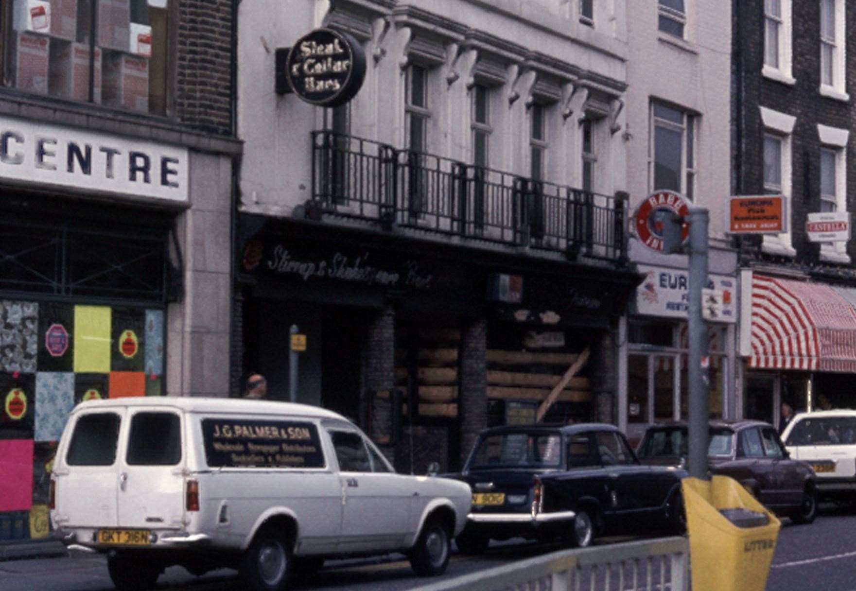 The Crypt restaurant in Dover in the 1970s, before it burned down, with Europa seen to the right. Picture: Dover Museum