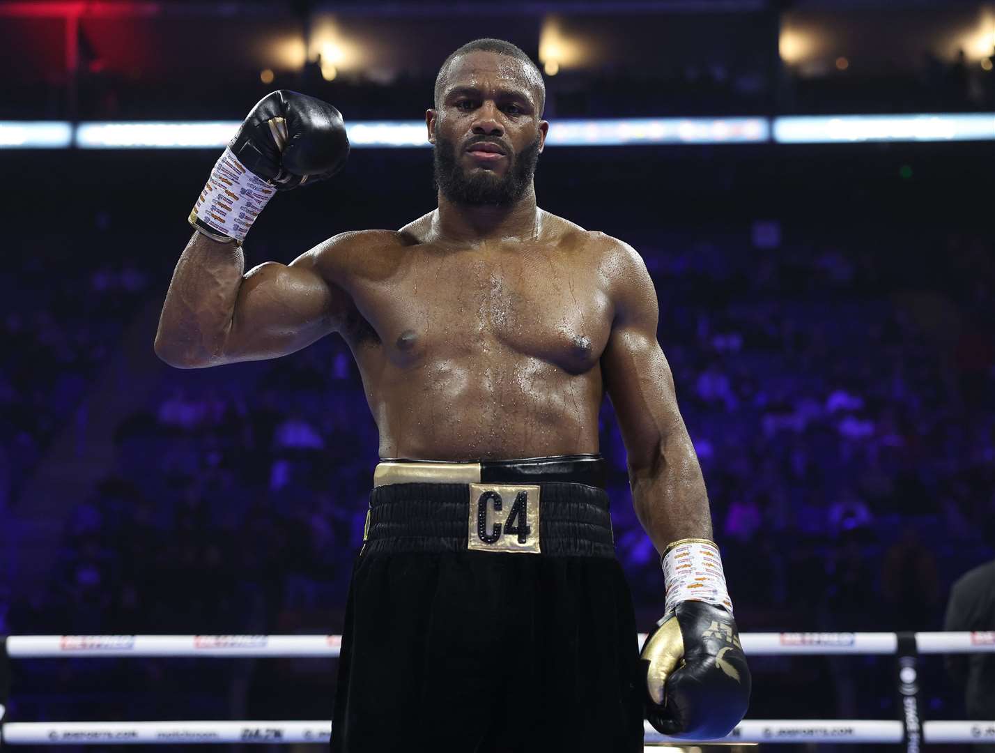 Cheavon Clarke takes his professional record to 5-0 with victory over Israel Duffus Picture: Mark Robinson/Matchroom Boxing