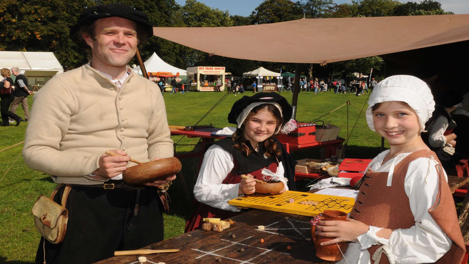 Jamie Pennycott, left, with Eden Pennycott and Beanie Eagling at last year's event