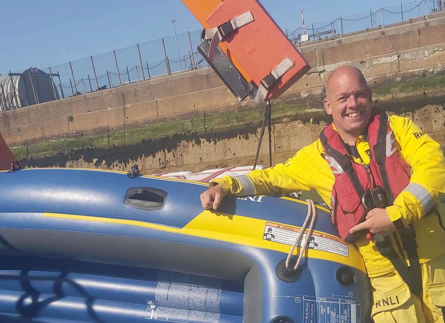 The Dover RNLI rescued people on an inflatable boat. Picture: Dover RNLI Lifeboat Station