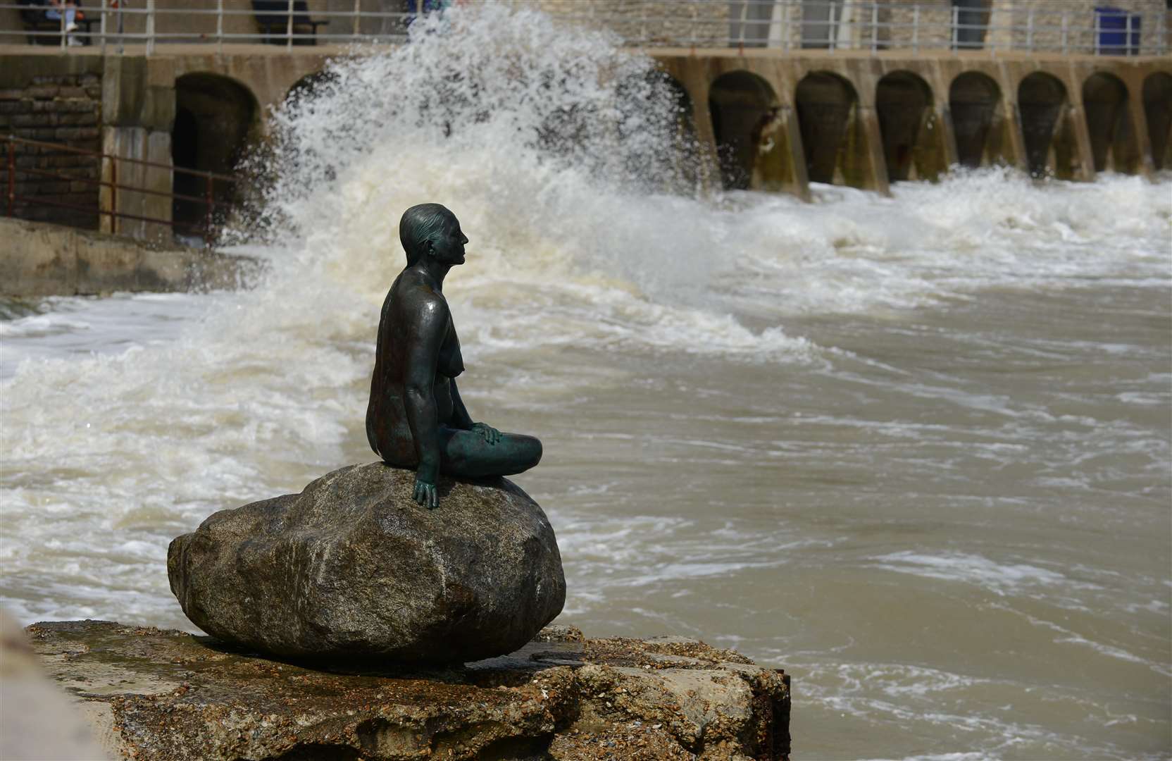 The Folkestone Mermaid will be looking on