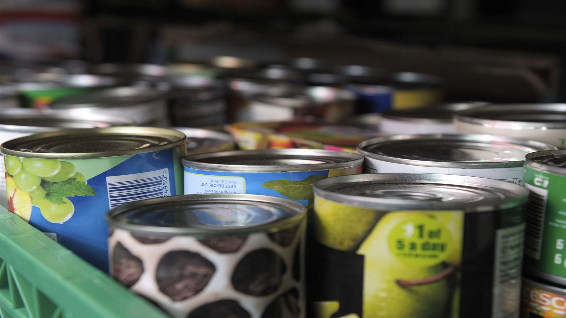 Food ready for distribution at Medway Foodbank in Strood. Stock image.