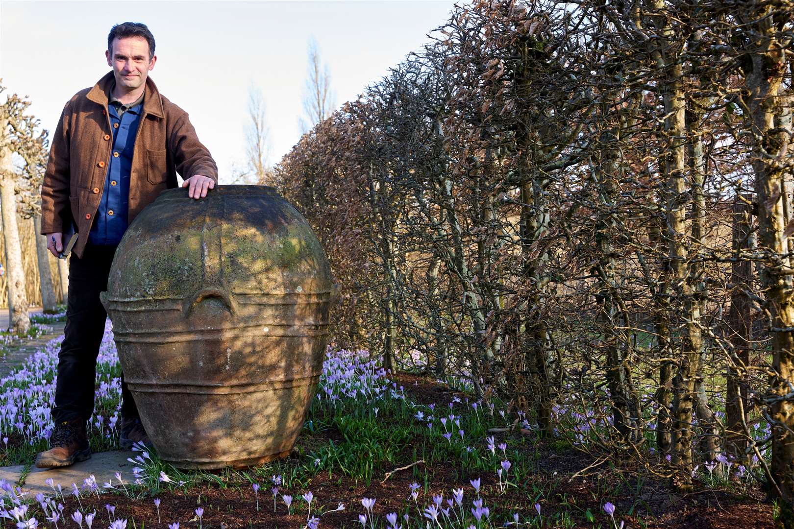 Sissinghurst's head gardener Troy Scott Smith during the winter. Picture: National Trust Images/Arnhel de Serra