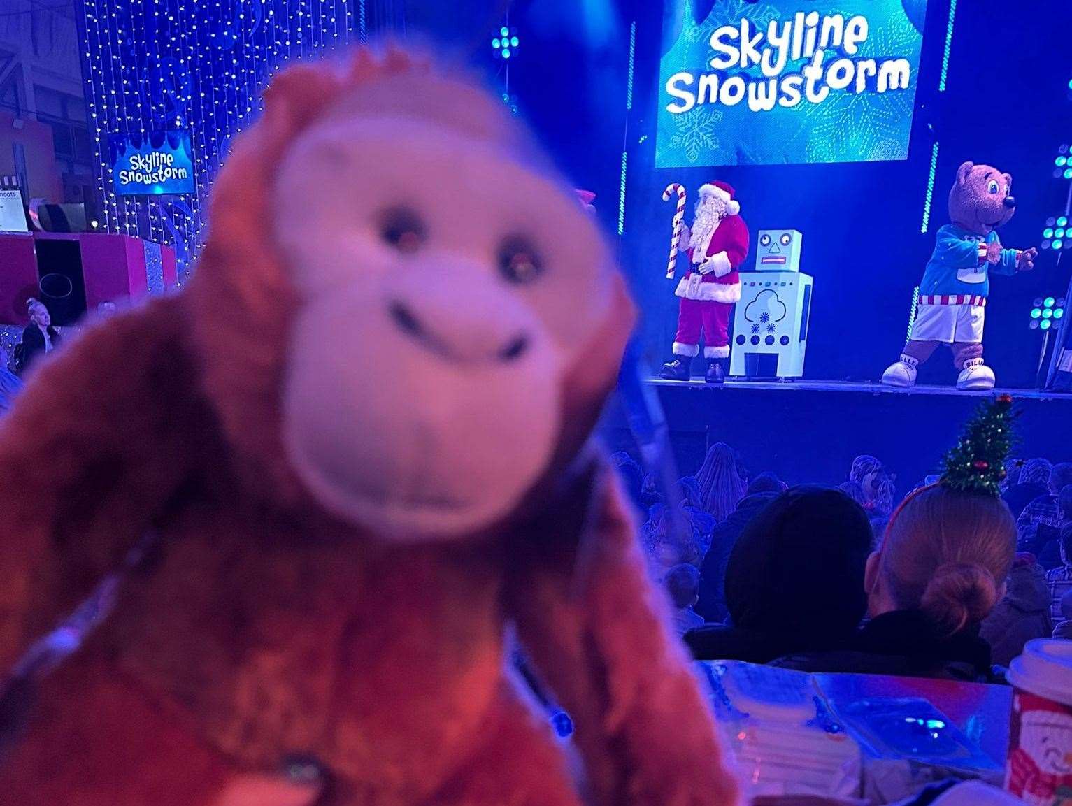 Belsom watching a show at Butlin's in Bognor Regis