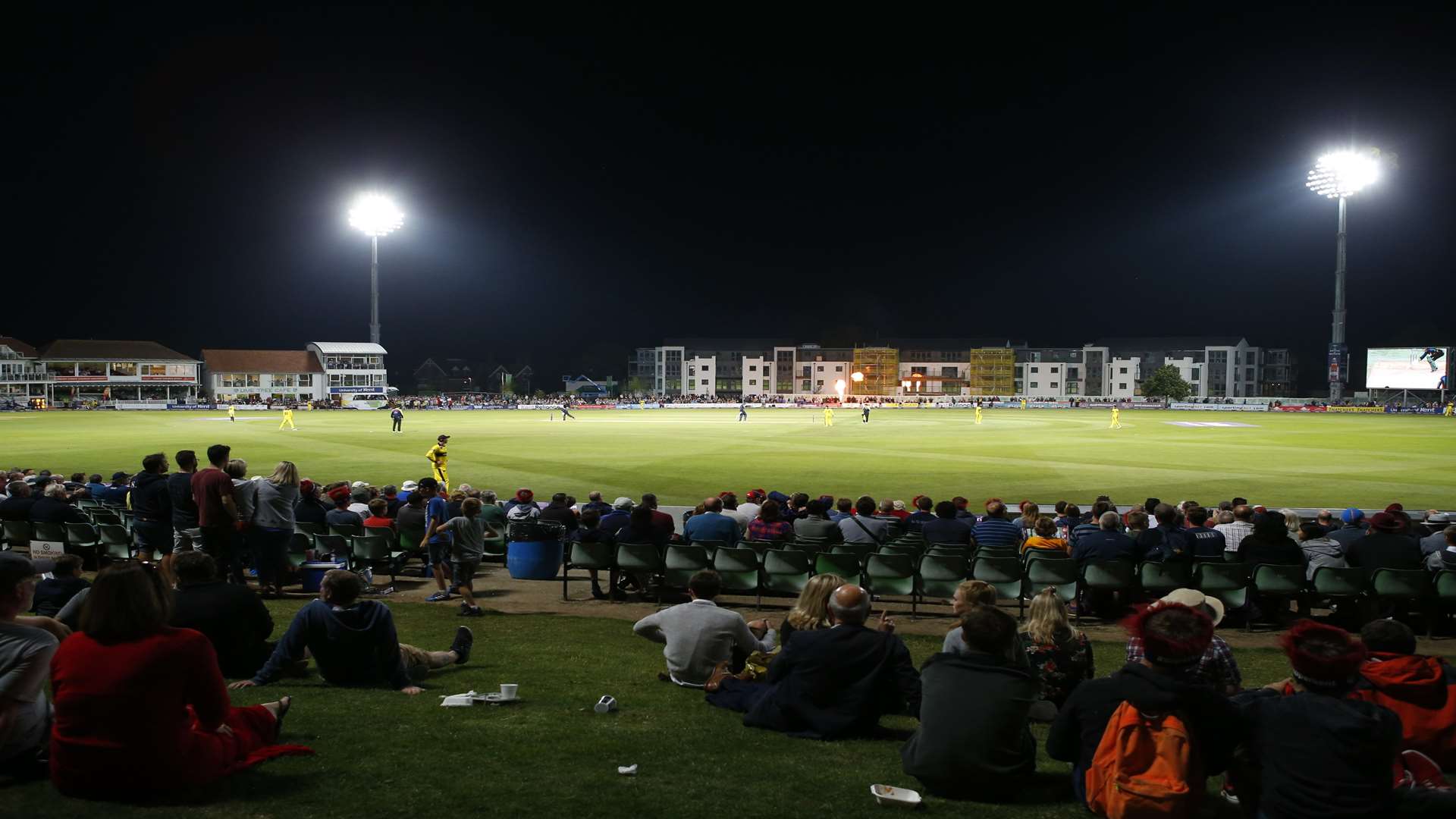 The Spitfire Ground, St Lawrence under the lights Picture: Andy Jones