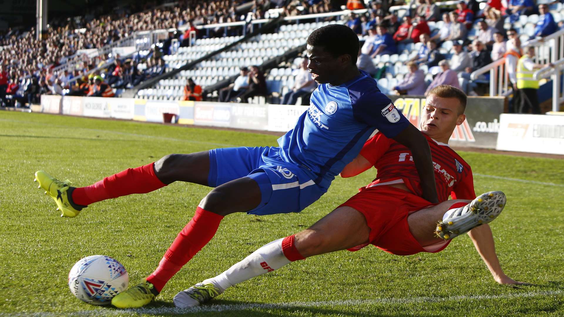 Jake Hessenthaler gets stuck in Picture: Andy Jones