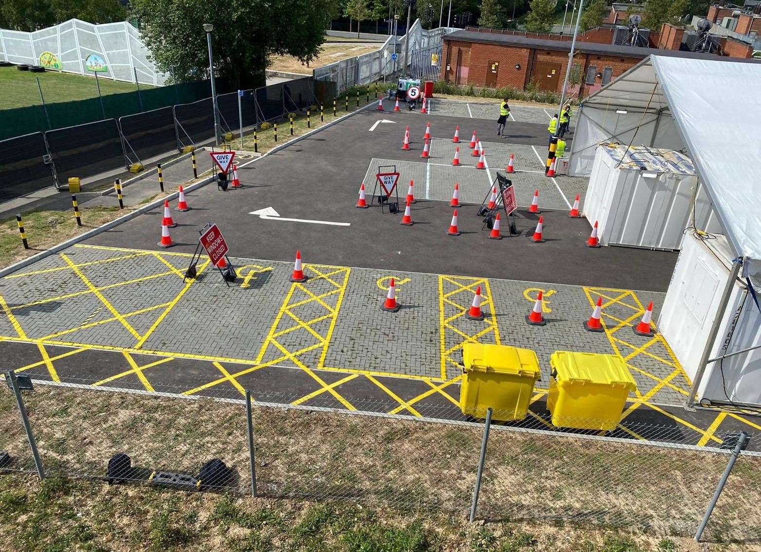 The car park sits next to the Victoria Road Primary School, which can be seen to the left of this photo behind green fencing. Picture: Barry Goodwin