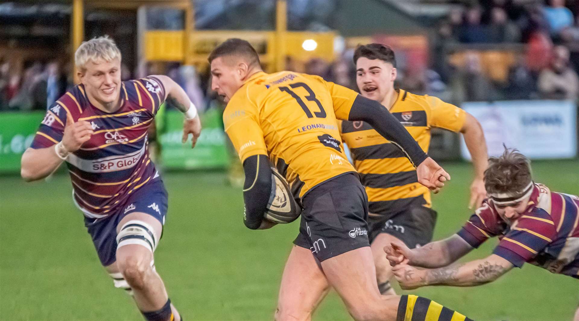 Frank Morgan was among the tries for Canterbury. Picture: Phillipa Hilton