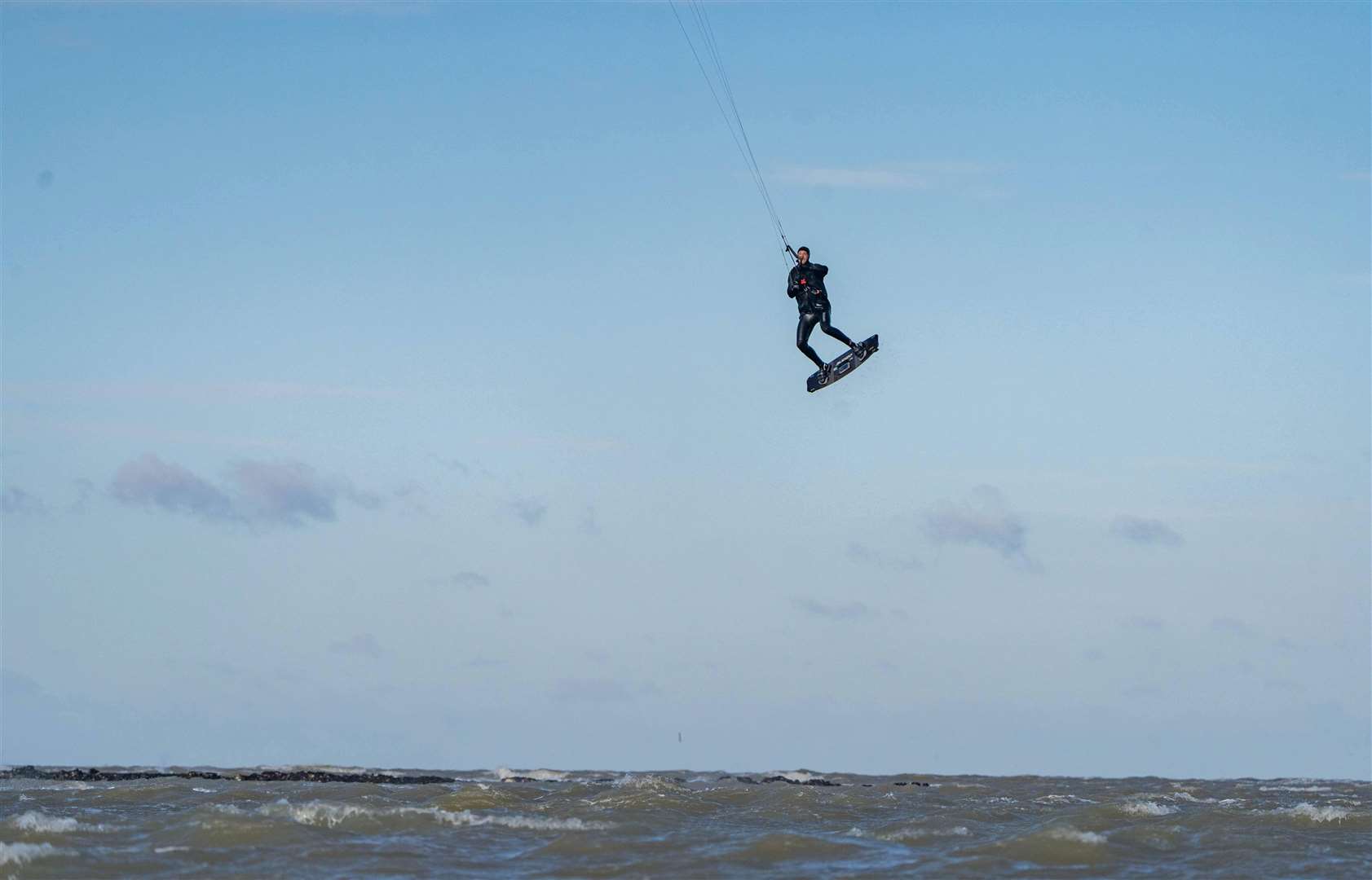 Kitesurfing at Pegwell Bay. Picture: Tide Water Sports