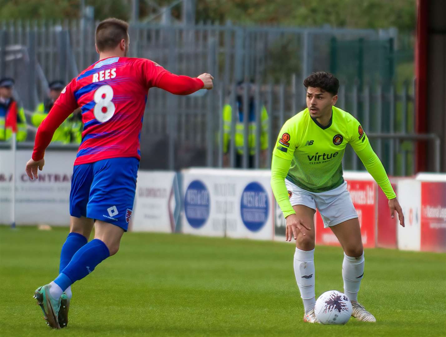 Toby Edser and his Ebbsfleet teammates had plenty of support at Dagenham & Redbridge on Easter Monday. Picture: Ed Miller/EUFC