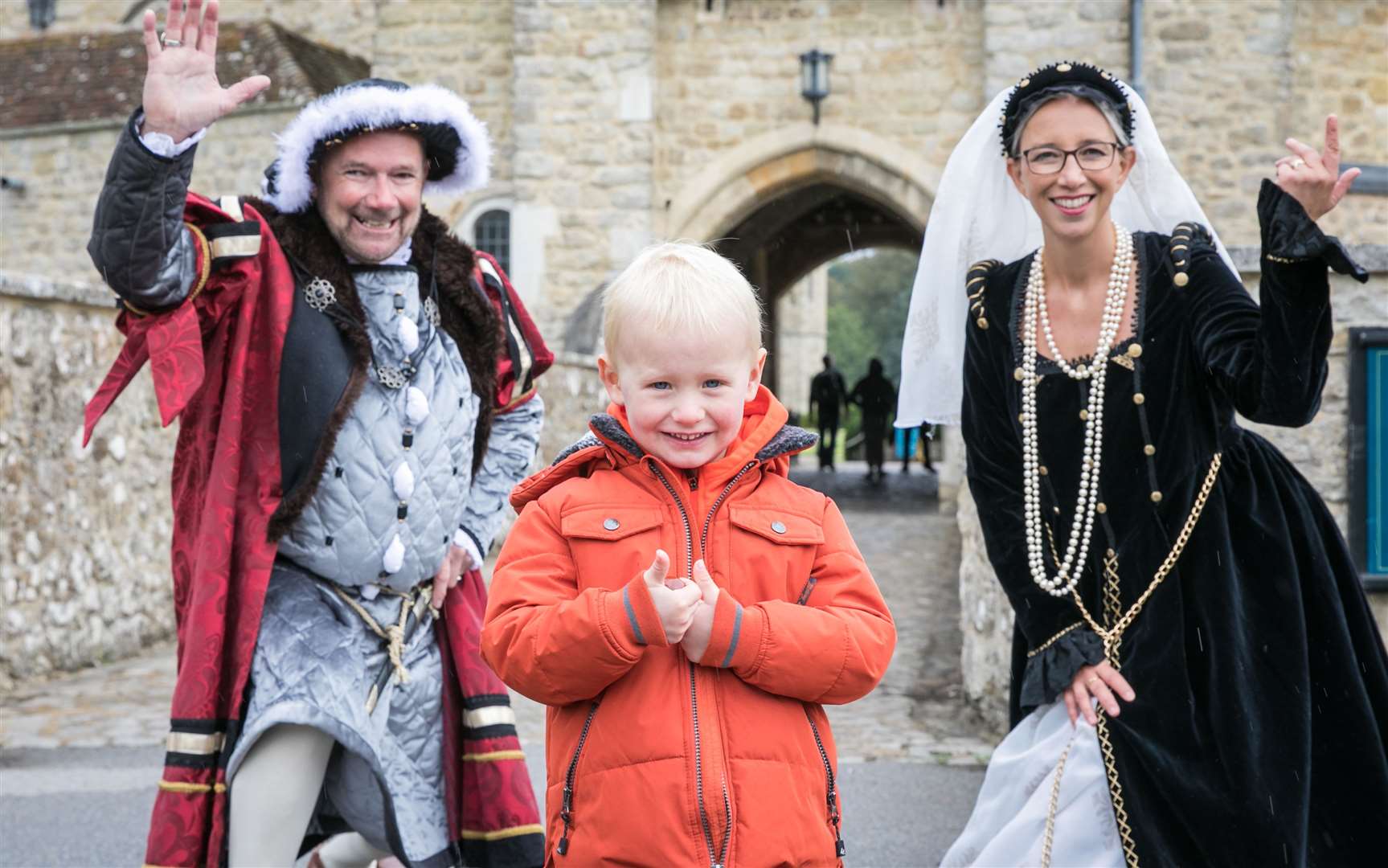 Henry VII and Anne Boleyn greet visitors to the castle. Picture: Matthew Walker