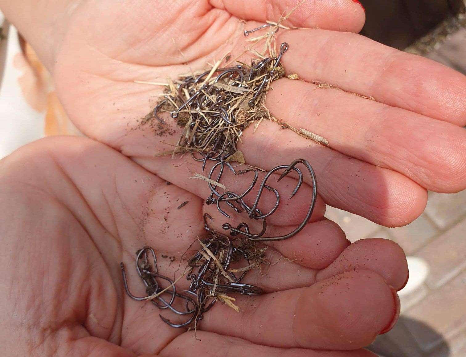 Around 100 fishing hooks were dumped near Campanile Lake in Dartford