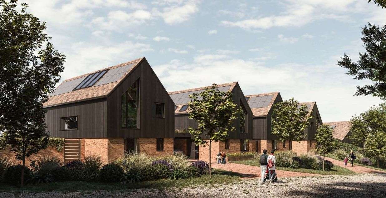 Each home proposed for the land behind the Six Mile Garage site in Stelling Minnis will feature four bedrooms and two car parking spots. Picture: Holloway Studios