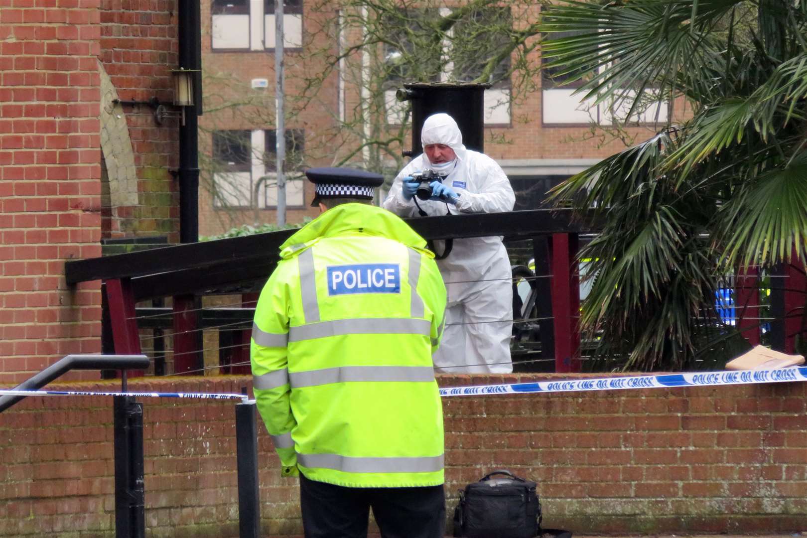 Forensics at the scene. Pictures: Andy Clark