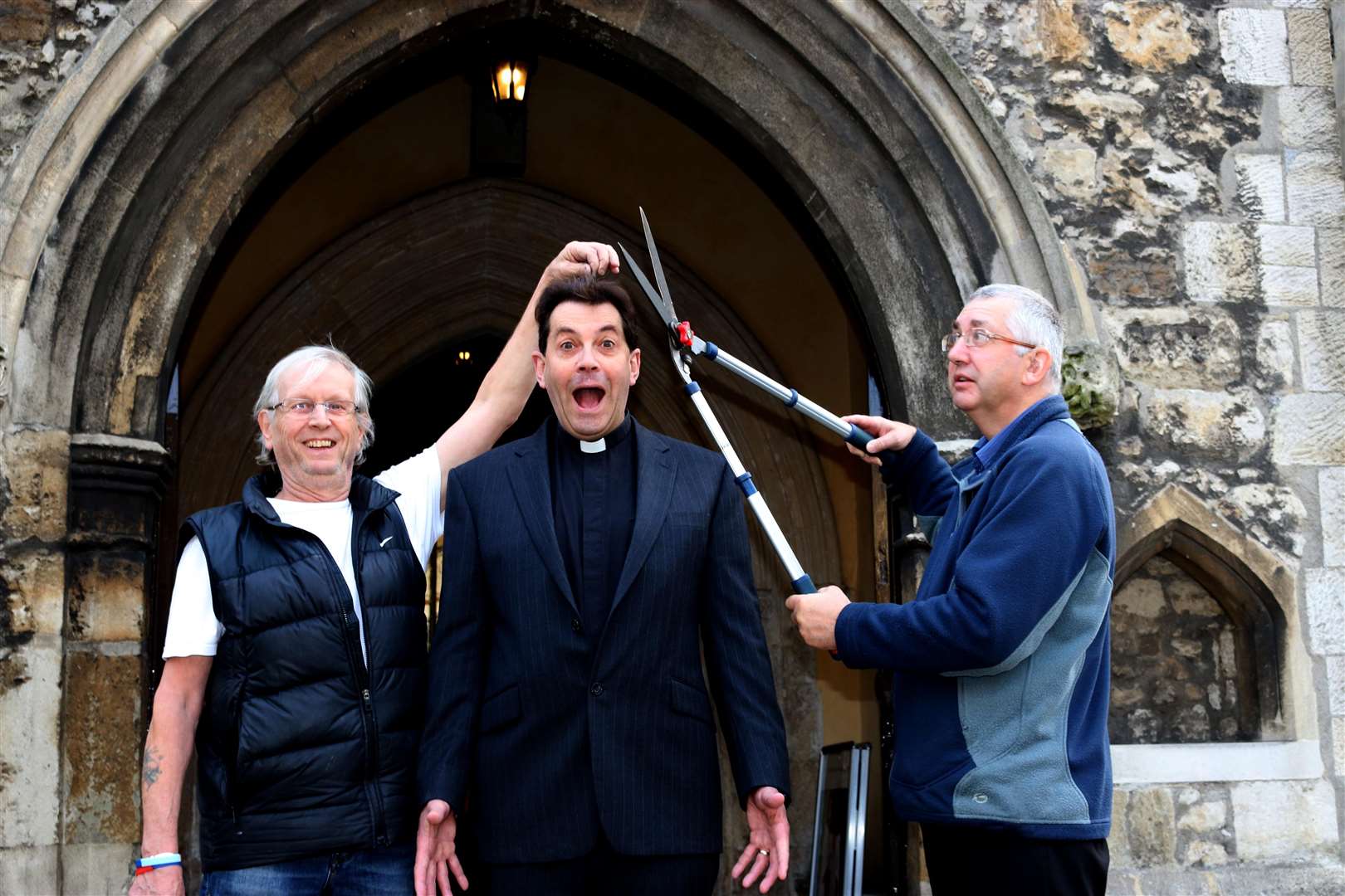 Ken Dixon, Revd Martin Henwood and Alan Gregor.