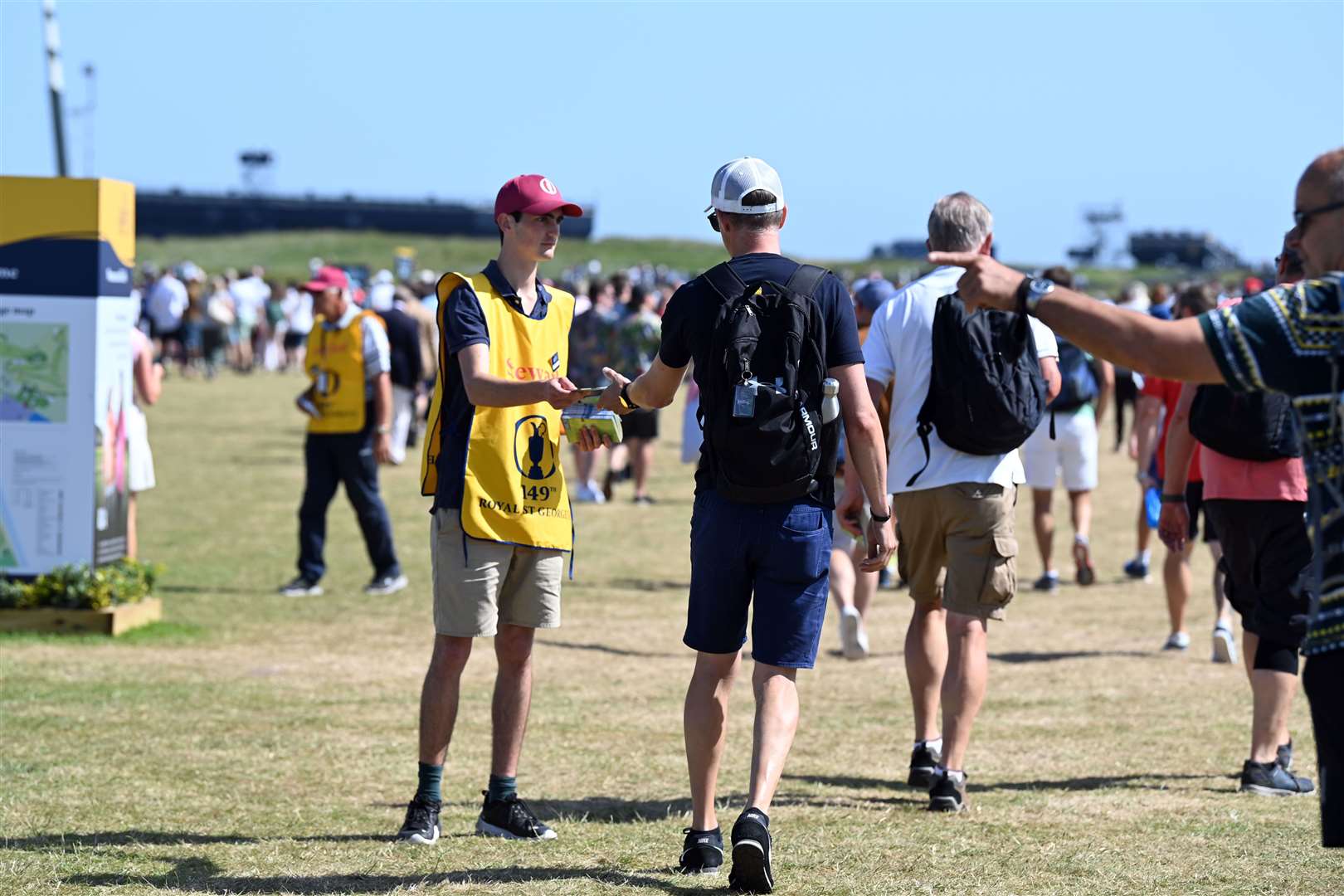 A steward hands out course guides. Picture: Barry Goodwin (49307625)