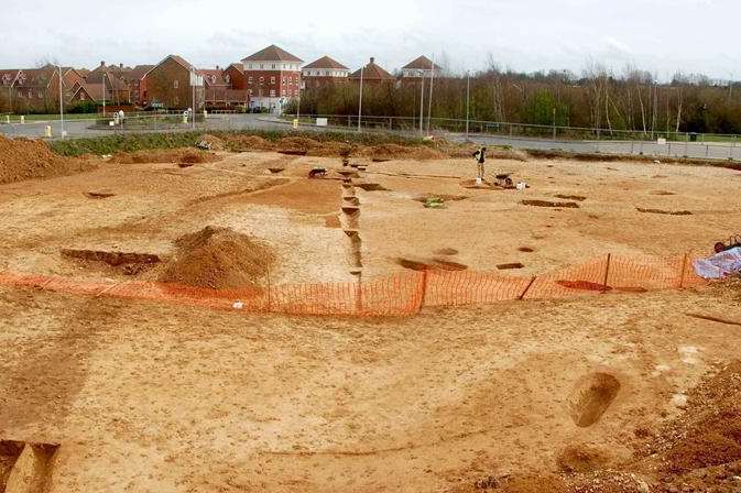 The archaeological dig site