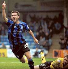 Jack Payne celebrates scoring the Gills' second